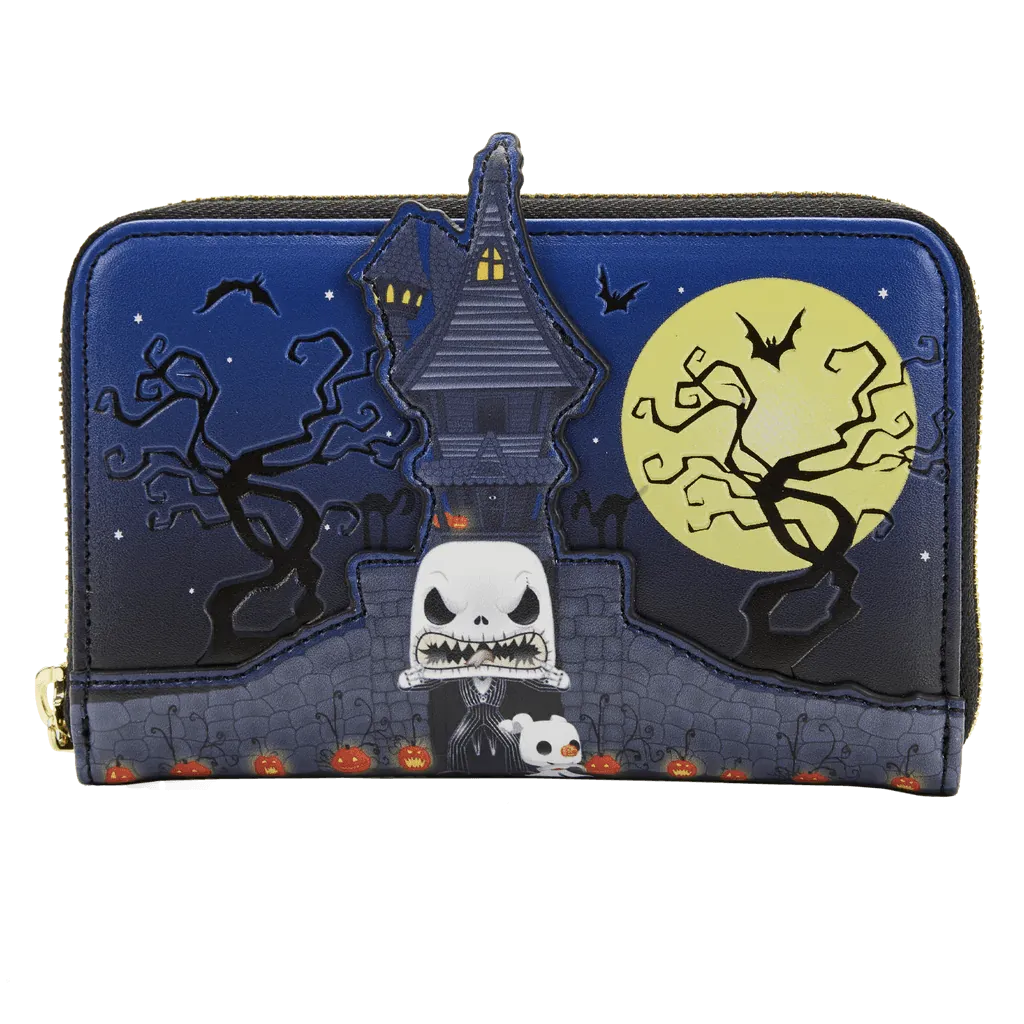 LOUWDWA2222 The Nightmare Before Christmas - Jack Skellington House Pop! Glow Zip Purse - Loungefly - Titan Pop Culture