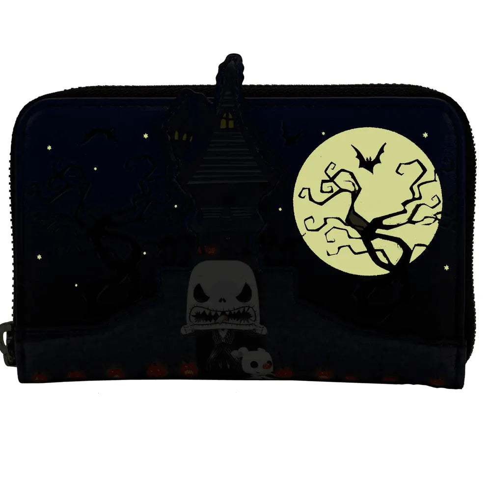 LOUWDWA2222 The Nightmare Before Christmas - Jack Skellington House Pop! Glow Zip Purse - Loungefly - Titan Pop Culture