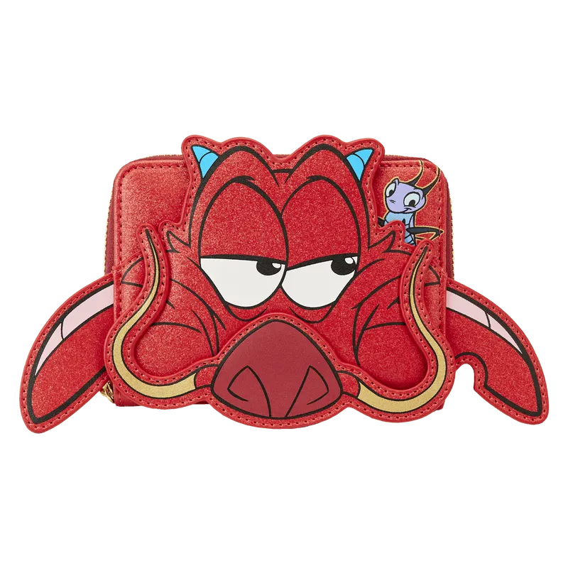 LOUWDWA2581 Mulan - 25th Anniversary Mushu Glitter Cosplay Cosplay Zip Wallet - Loungefly - Titan Pop Culture