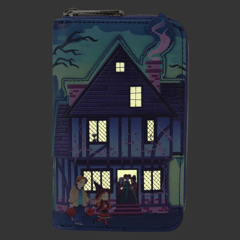 LOUWDWA2630 Hocus Pocus - Sanderson Sisters' House Glow Zip Around Wallet - Loungefly - Titan Pop Culture