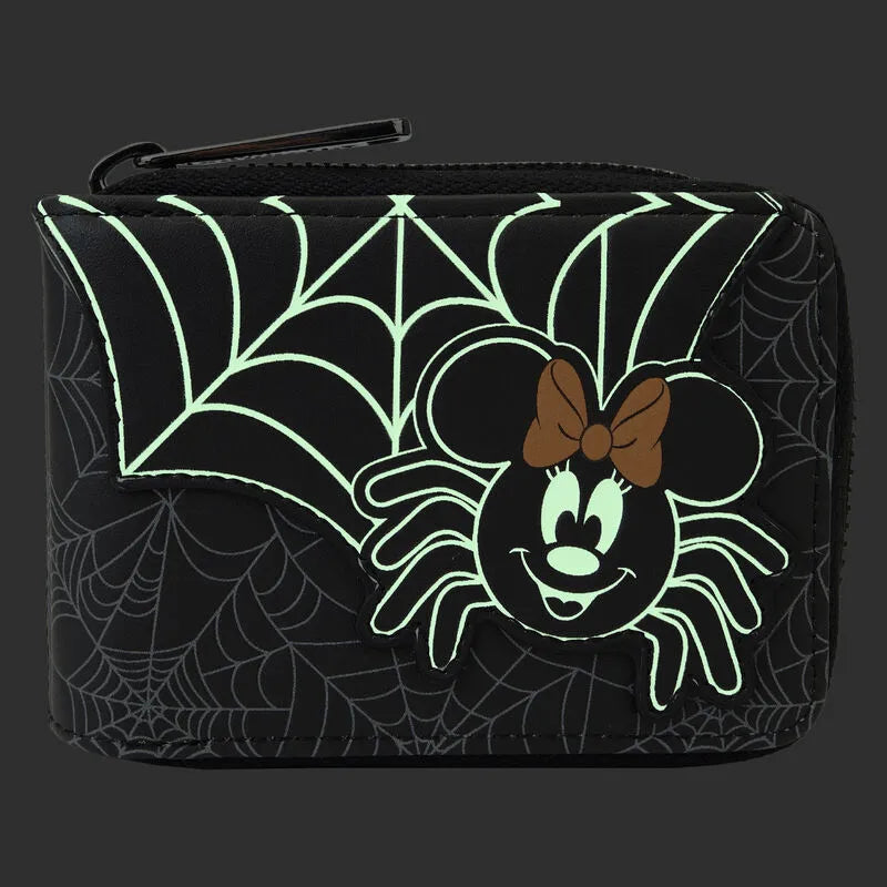 LOUWDWA2633 Disney - Minnie Mouse Spider Glow Accordion Wallet - Loungefly - Titan Pop Culture