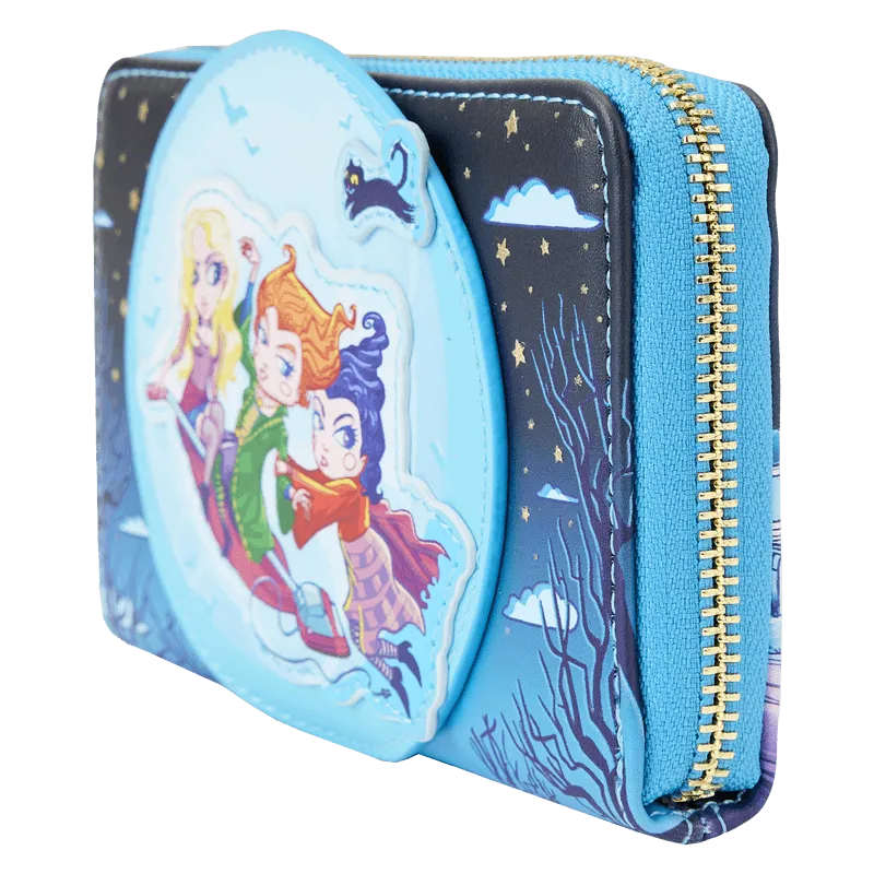 LOUWDWA2648 Hocus Pocus - Poster Glow Zip Around Wallet - Loungefly - Titan Pop Culture