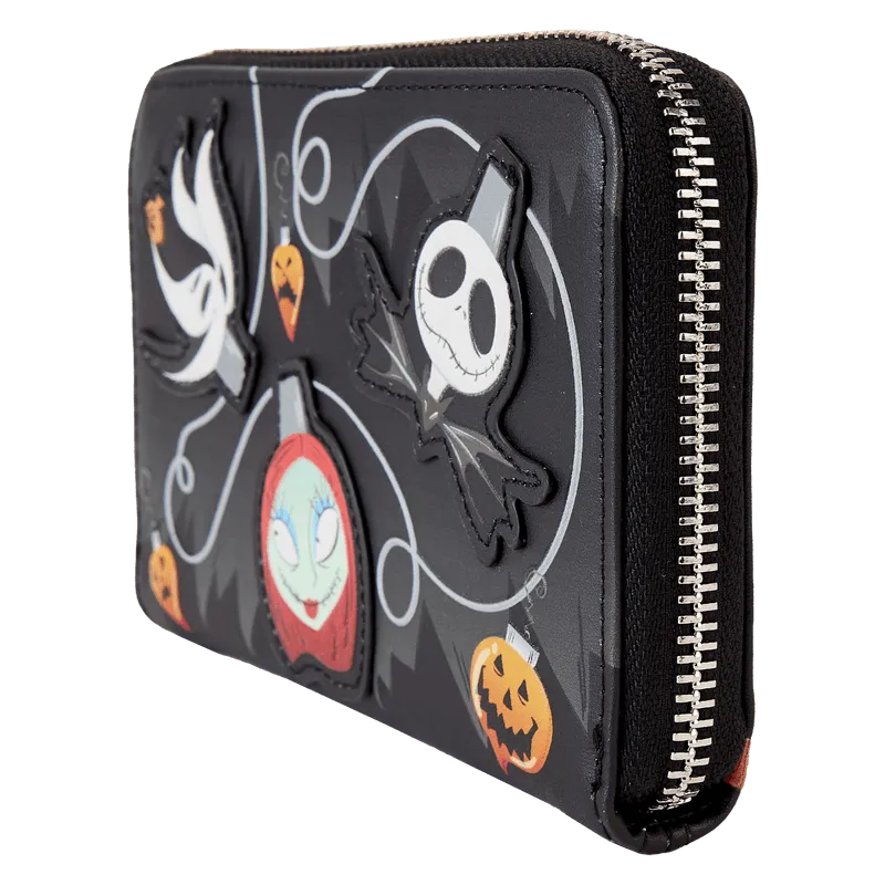 LOUWDWA2876 The Nightmare Before Christmas - Tree String Lights Glow Zip Around Wallet - Loungefly - Titan Pop Culture