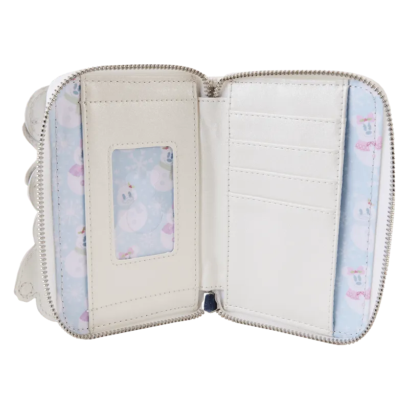 LOUWDWA2878 Disney - Mickey & Minnie Pastel Snowman Zip Around Wallet - Loungefly - Titan Pop Culture