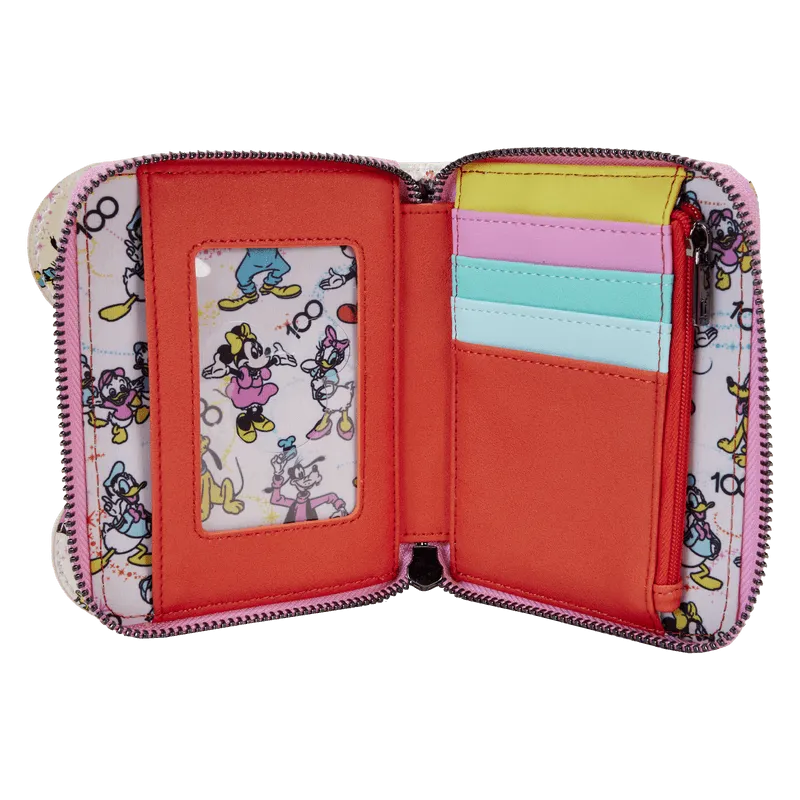 LOUWDWA2897 Disney: D100 - Classic All-Over Print Iridescent Zip Around Wallet - Loungefly - Titan Pop Culture