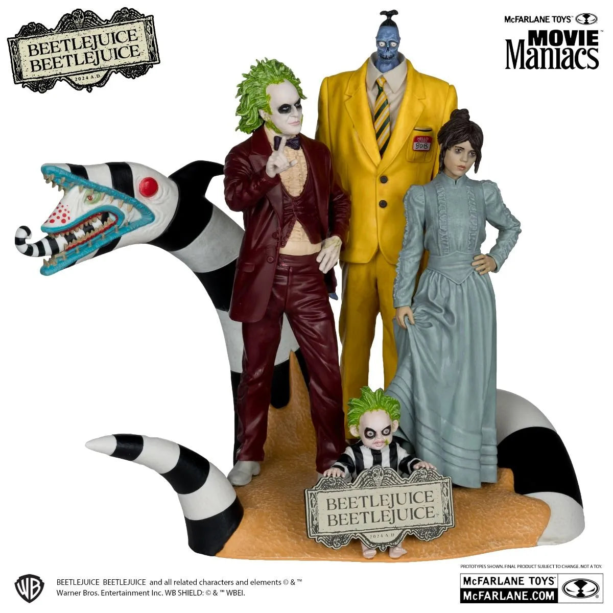 MCF14089 Beetlejuice Beetlejuice - Beetlejuice Movie Maniacs Figures 4-Pack - McFarlane Toys - Titan Pop Culture