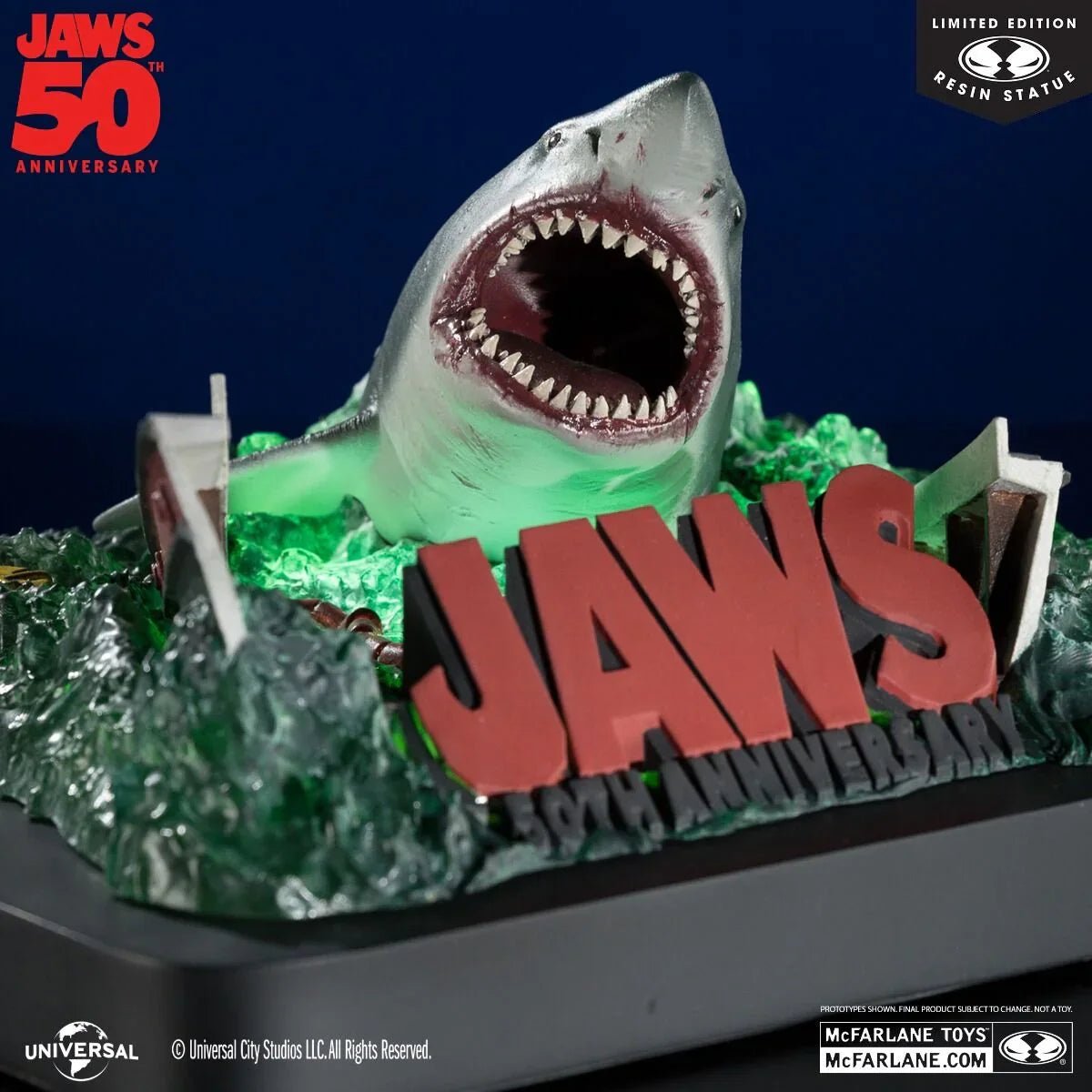 Jaws - Jaws Attacking Boat 50th Anniversary 1:48 Scale Resin Statue