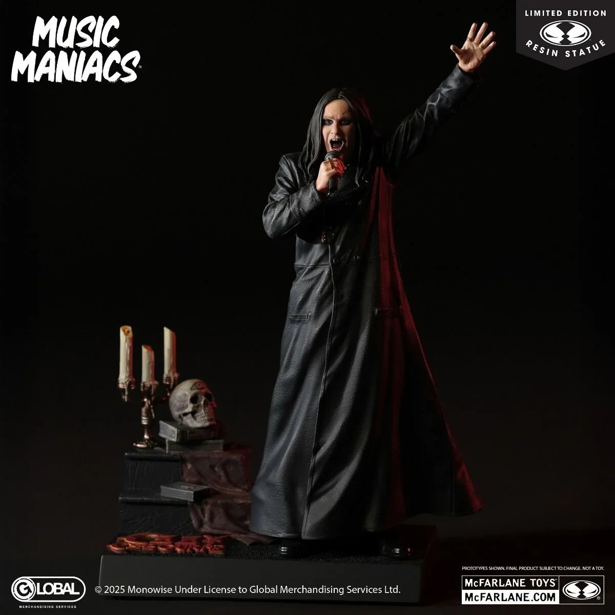 Estatua de resina de Ozzy Osbourne (Music Maniacs) a escala 1:10
