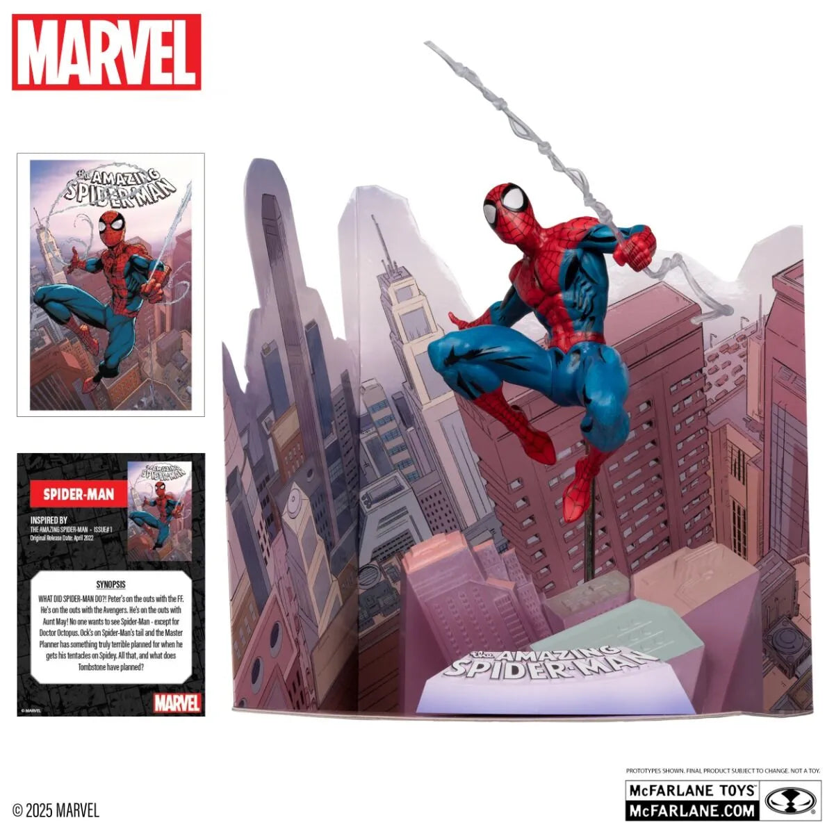 MCF14803 Marvel - Spider-Man "The Amazing Spider-Man #1" 1:10 Scale Posed Figure - McFarlane Toys - Titan Pop Culture