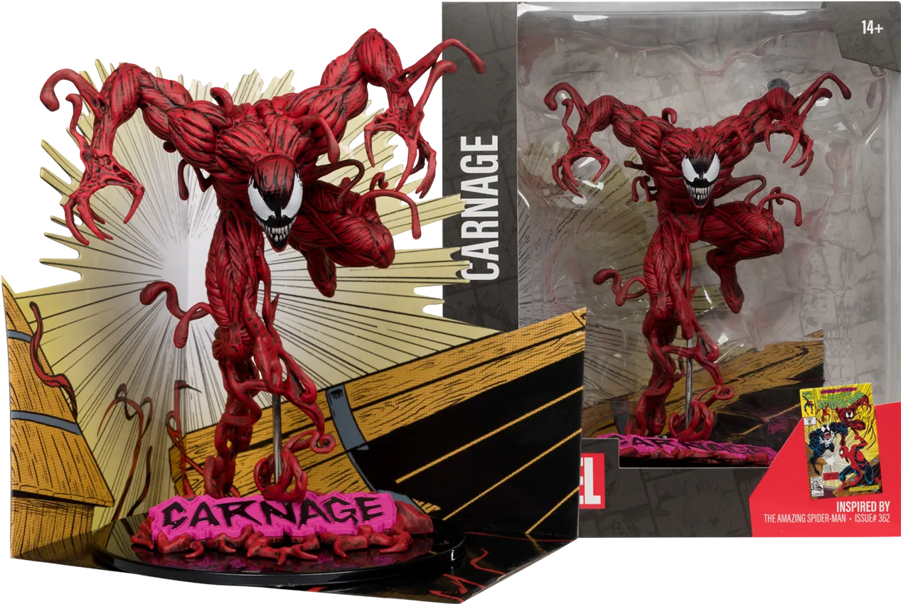 MCF14808 Marvel - Carnage "The Amazing Spider-Man #362" 1:10 Scale Posed Figure - McFarlane Toys - Titan Pop Culture