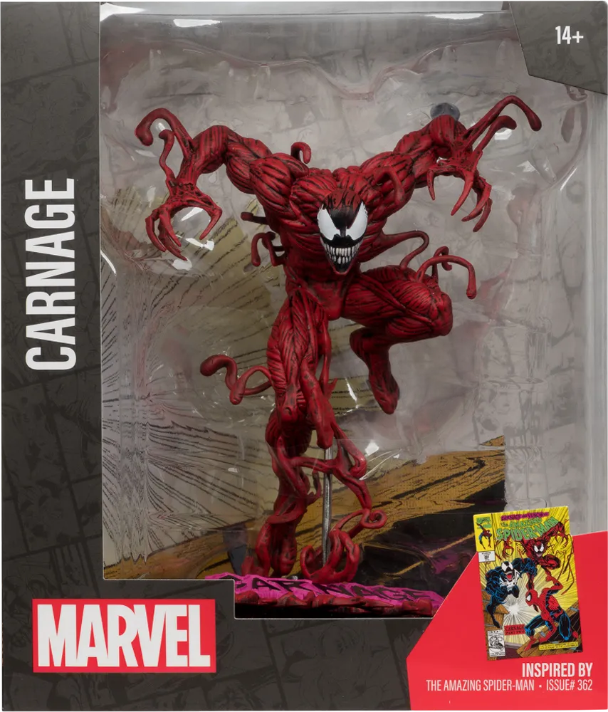 MCF14808 Marvel - Carnage "The Amazing Spider-Man #362" 1:10 Scale Posed Figure - McFarlane Toys - Titan Pop Culture