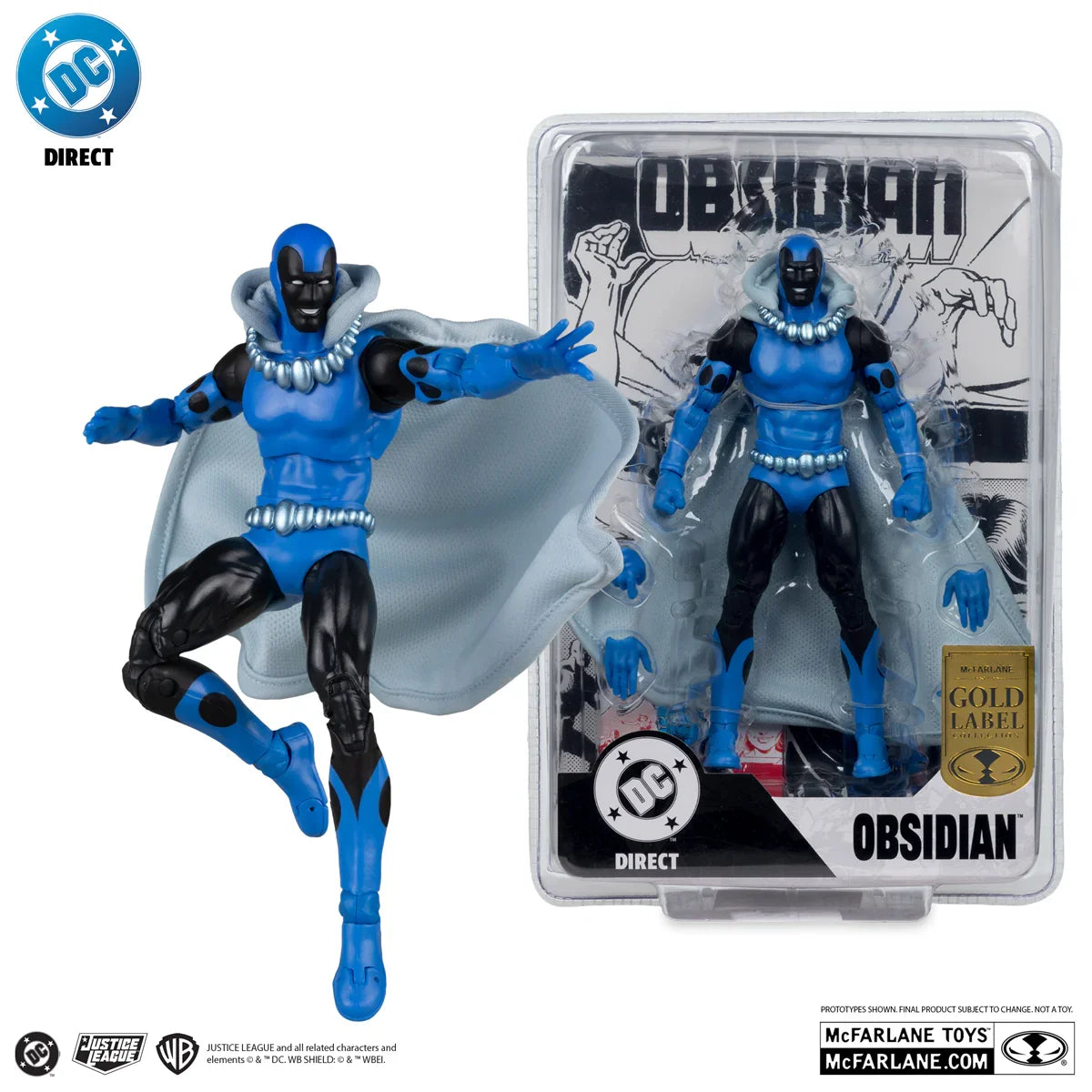 DC Comics - Obsidian (Infinity Inc #16) Gold Label 7" Action Figure