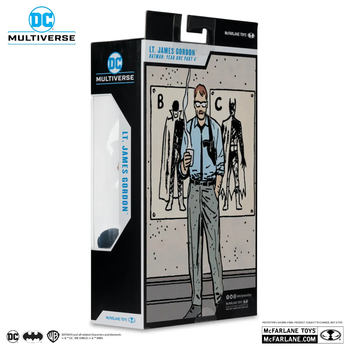 DC Multiverse - Figura de 18 cm del Teniente Gordon "Batman: Año Uno" Etiqueta Dorada (Versión Chase)