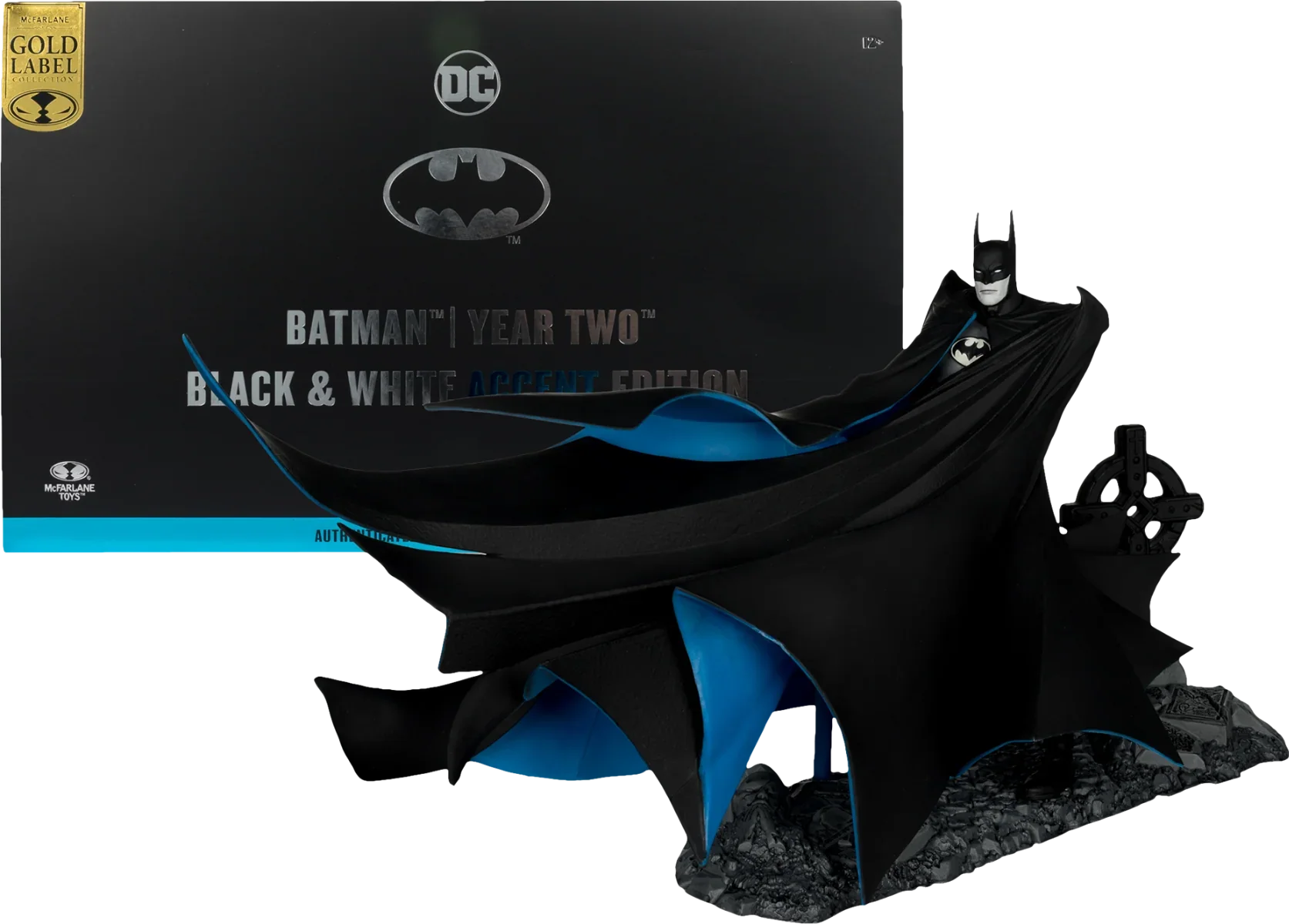 MCF17652 DC Multiverse - Batman: Year Two (Black & White Accent) Gold Label Figure - McFarlane Toys - Titan Pop Culture