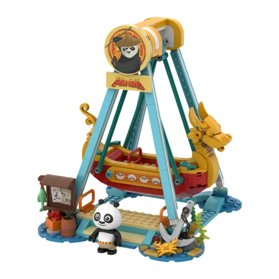 PSY86516 Kung Fu Panda - Adventure Park : Pirate Ship Ride (379 Piece Kit) - Pantasy - Titan Pop Culture