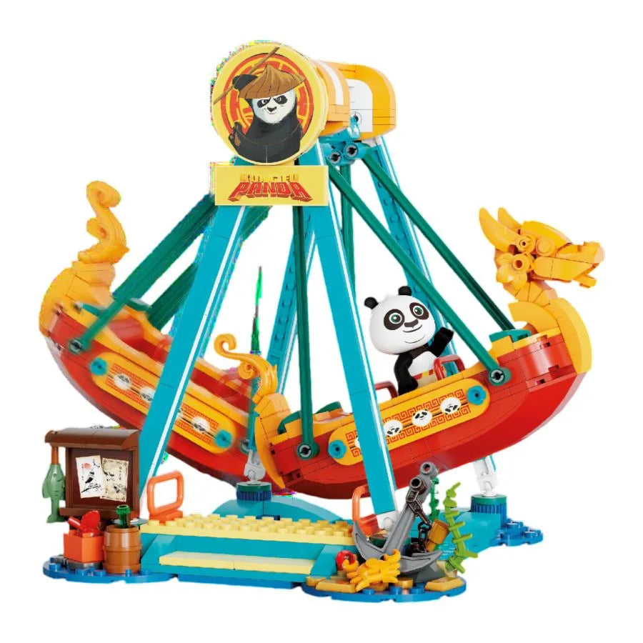 PSY86516 Kung Fu Panda - Adventure Park : Pirate Ship Ride (379 Piece Kit) - Pantasy - Titan Pop Culture