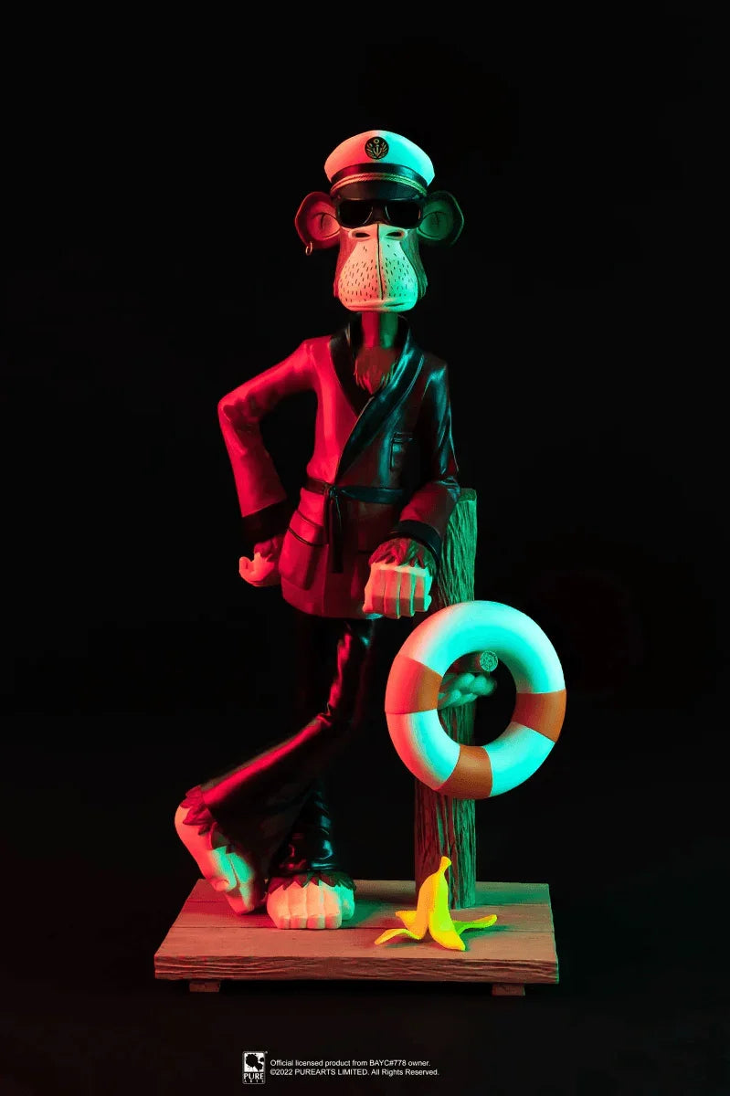 PURPA001BAYC Bored Ape Yacht Club - Bored Captain Ape 1:8 Scale Statue - Pure Arts - Titan Pop Culture