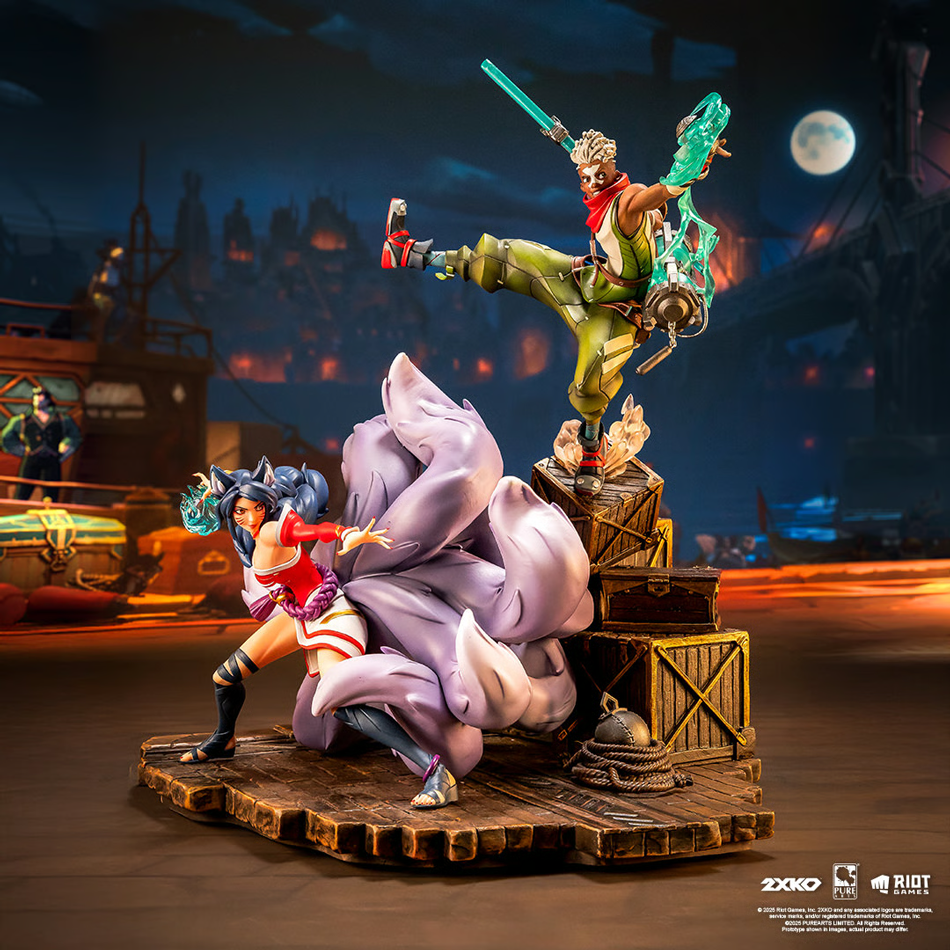 2XKO - Diorama a escala 1:10 de Ekko y Ahri