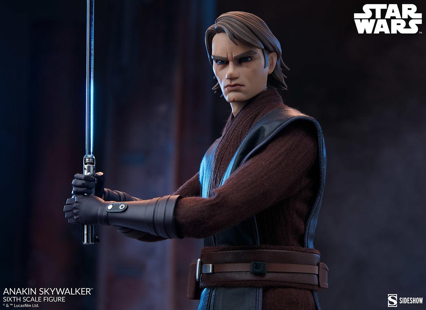 SID100462 Star Wars: Clone Wars - Anakin Skywalker 1:6 Scale 12" Action Figure - Sideshow Collectibles - Titan Pop Culture