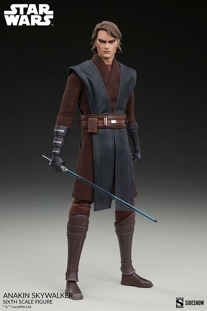 SID100462 Star Wars: Clone Wars - Anakin Skywalker 1:6 Scale 12" Action Figure - Sideshow Collectibles - Titan Pop Culture