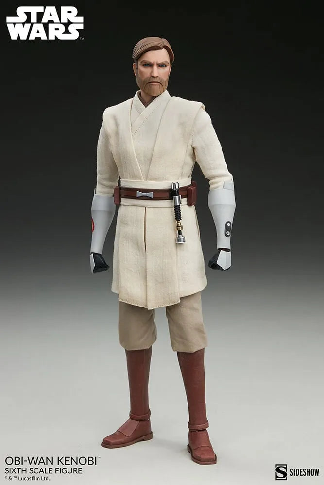 SID100463 Star Wars: Clone Wars - Obi-Wan Kenobi 1:6 Scale 12" Action Figure - Sideshow Collectibles - Titan Pop Culture