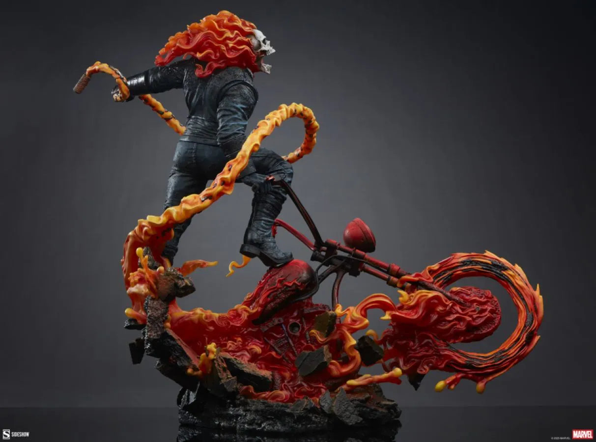 SID3008002 Ghost Rider - Ghost Rider (Classic Variant) Premium Format Statue - Sideshow Collectibles - Titan Pop Culture