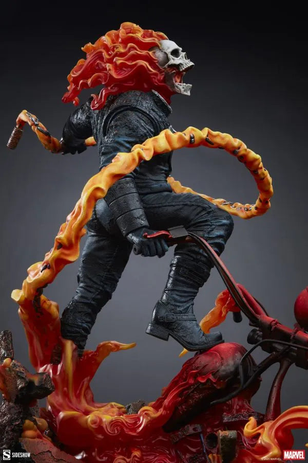 SID3008002 Ghost Rider - Ghost Rider (Classic Variant) Premium Format Statue - Sideshow Collectibles - Titan Pop Culture