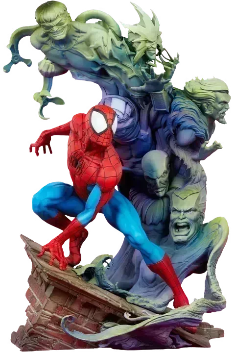 SID300850 Spider-Man - Spider-Man & Foes Premium Format Statue - Sideshow Collectibles - Titan Pop Culture
