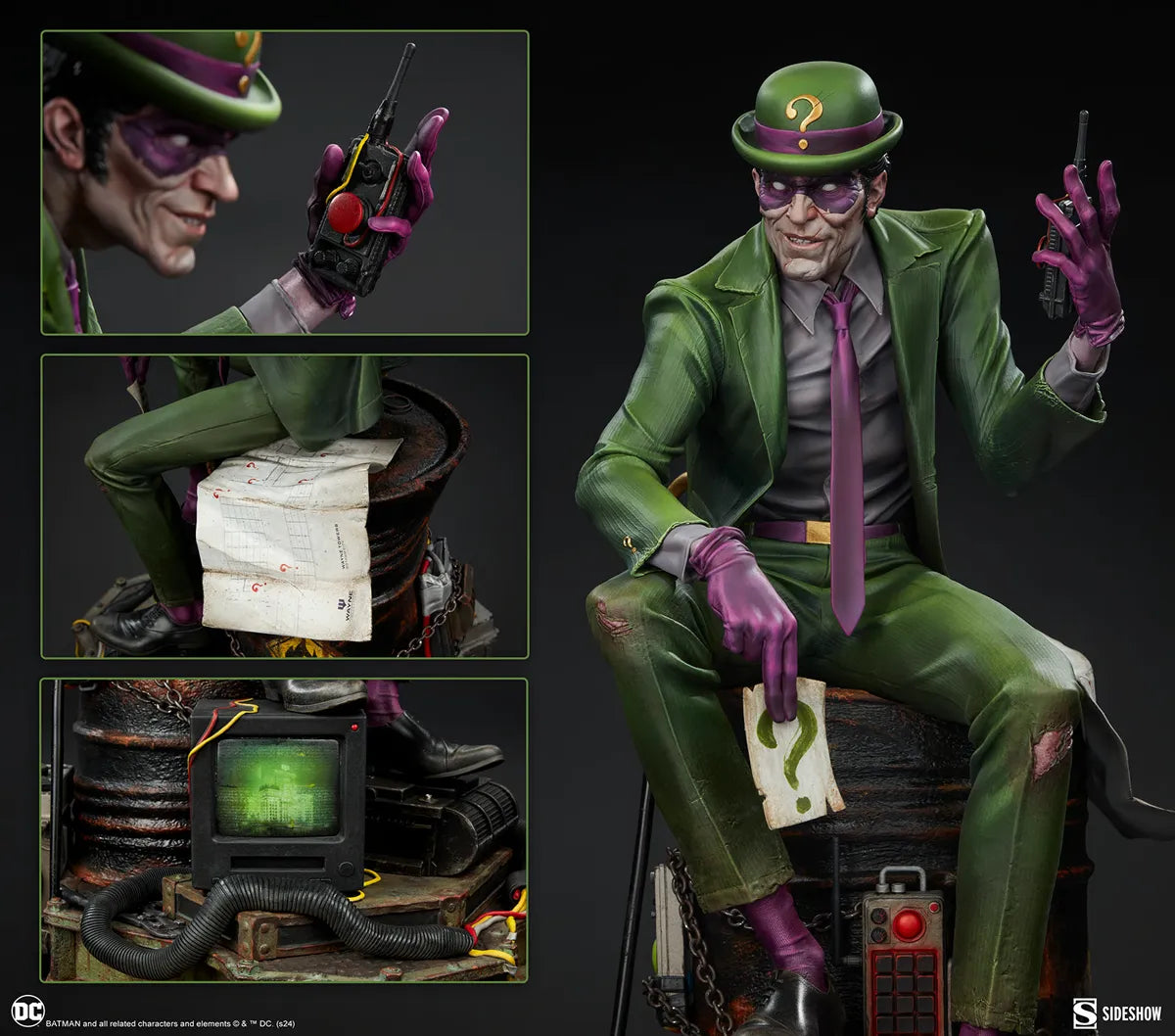 SID300892 DC Comics - Riddler Premium Format Statue - Sideshow Collectibles - Titan Pop Culture