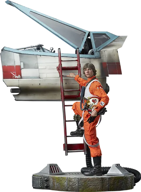 SID3008952 Star Wars - Luke & X-Wing: Red Five Standing By Premium Format Statue - Sideshow Collectibles - Titan Pop Culture