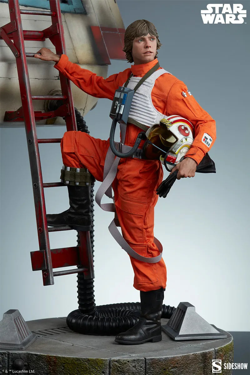 SID3008952 Star Wars - Luke & X-Wing: Red Five Standing By Premium Format Statue - Sideshow Collectibles - Titan Pop Culture