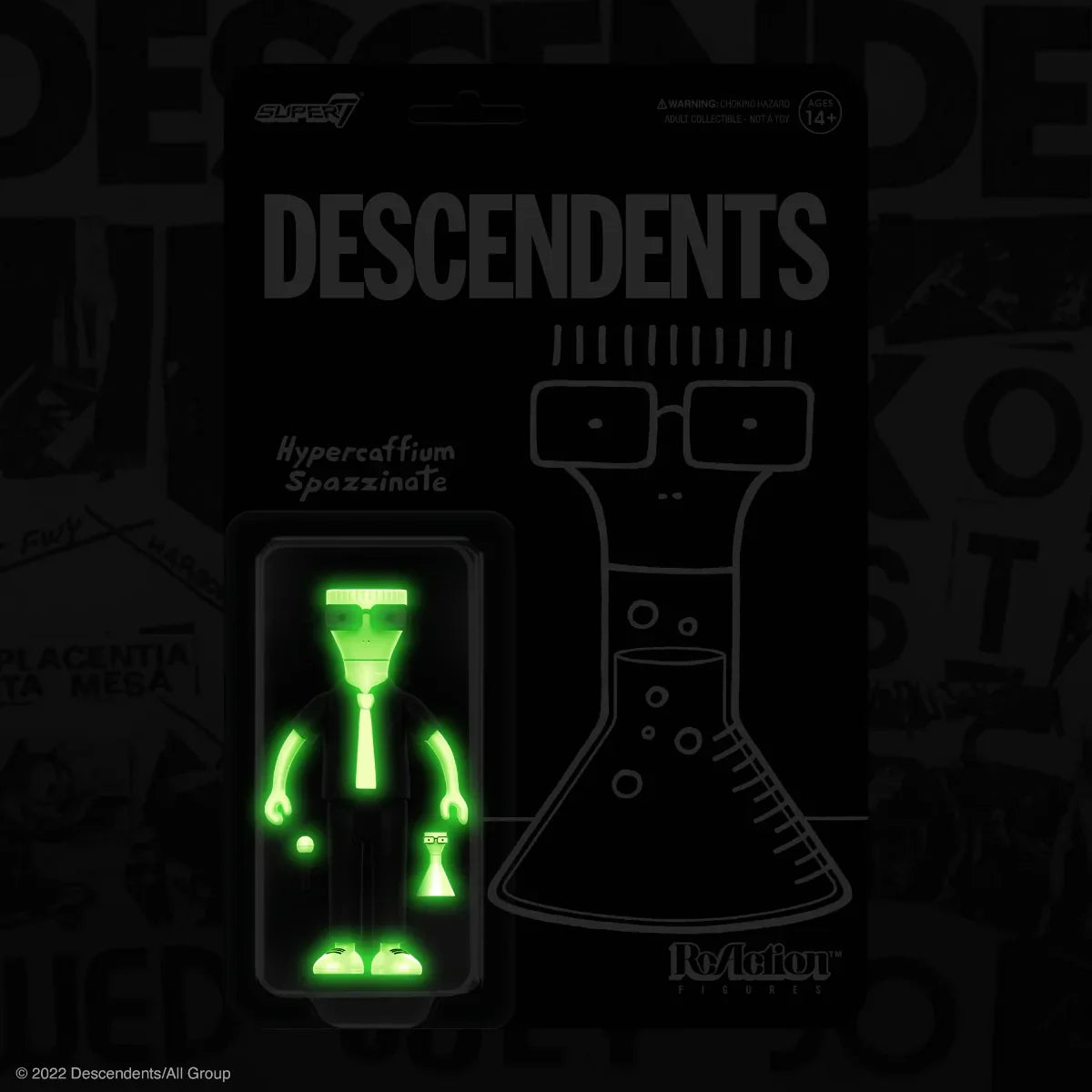 Descendents - Hypercaffium Spazzinate Milo Glow In The Dark ReAction 3.75" Action Figure