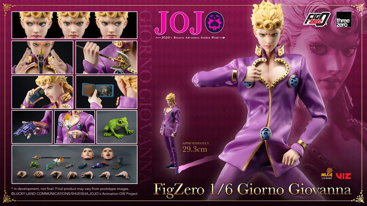 THR3Z06570VO Jojo's Bizarre Adventure - Giorno Giovanna 1:6 Scale Action Figure - Threezero - Titan Pop Culture