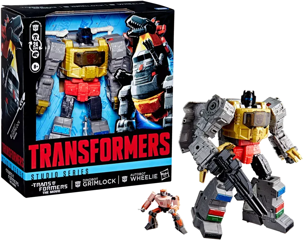Transformers Studio Series The Transformers: The Movie Dinobot Grimlock and Autobot Wheelie - Hasbro - Titan Pop Culture