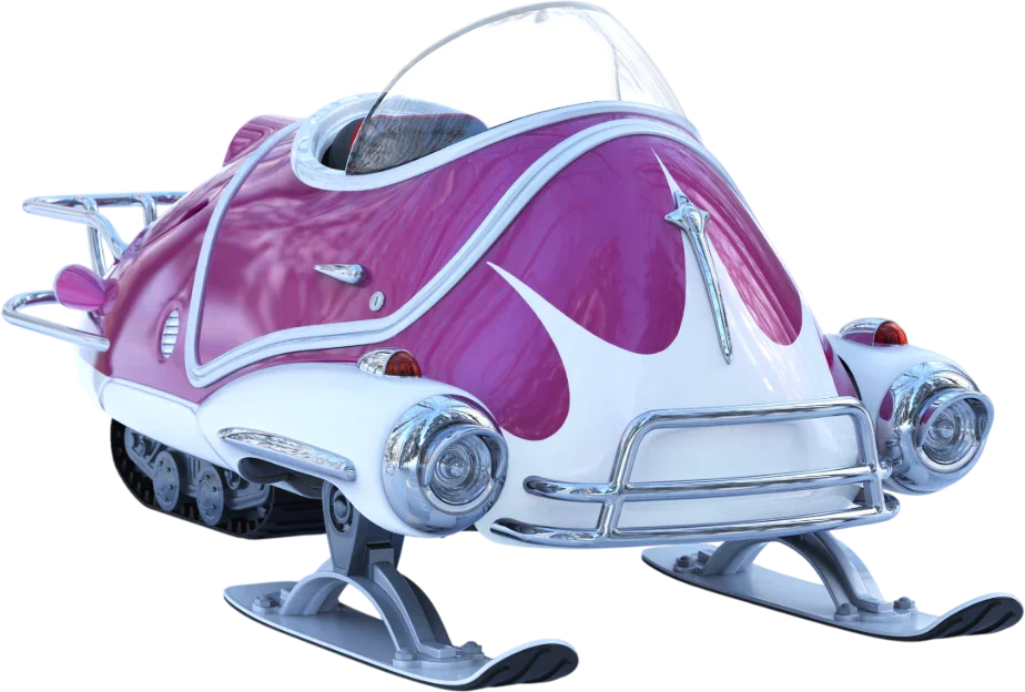 Fallout - Hot Pink Snowtrack Fusion Flea 1:18 Scale Diecast Vehicle