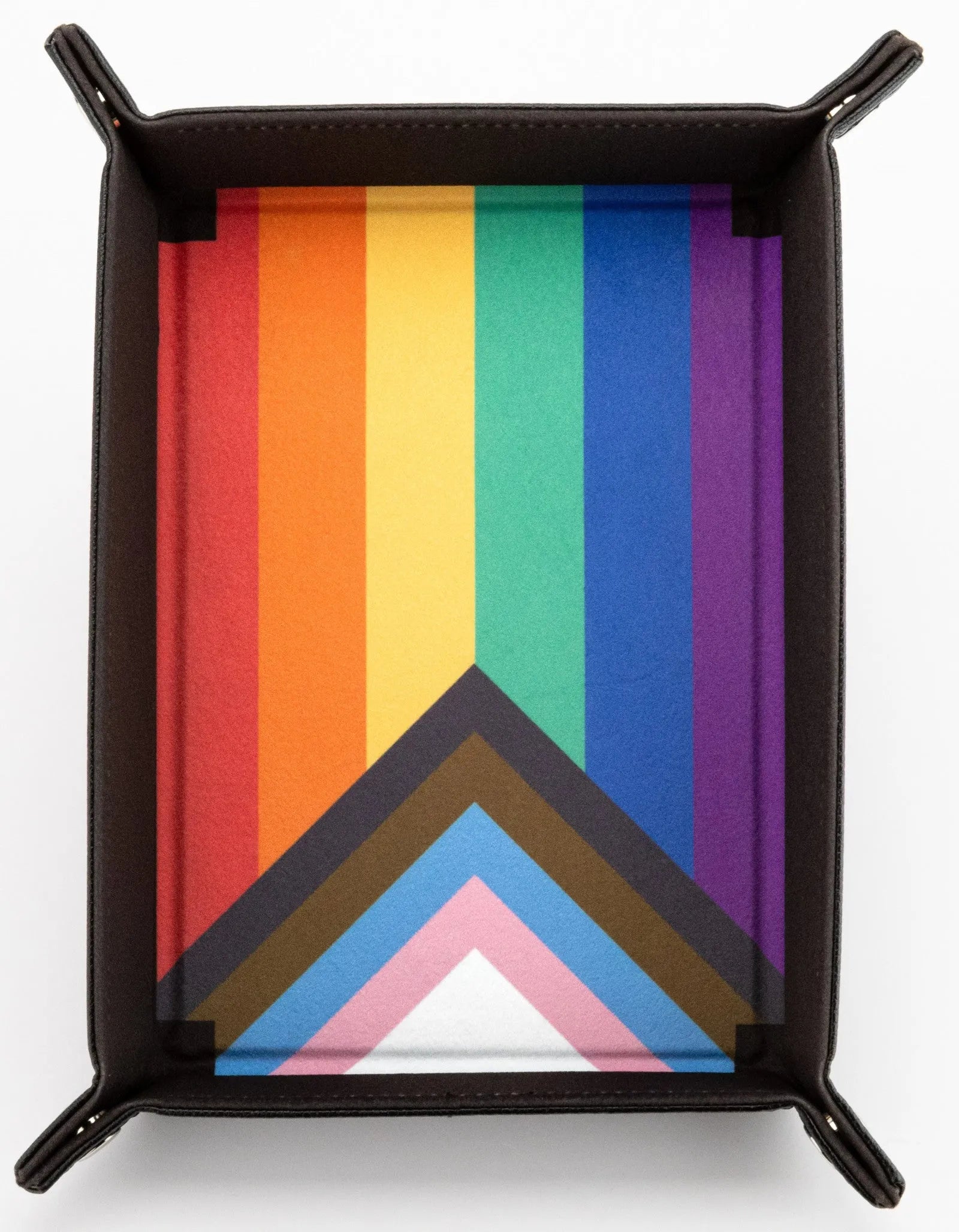MDG Pride Fold Up Velvet Dice Tray: Rainbow Flag