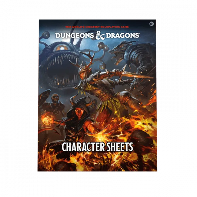 27646 D&D Dungeons & Dragons Character Sheets 2024 - Wizards of the Coast - Titan Pop Culture