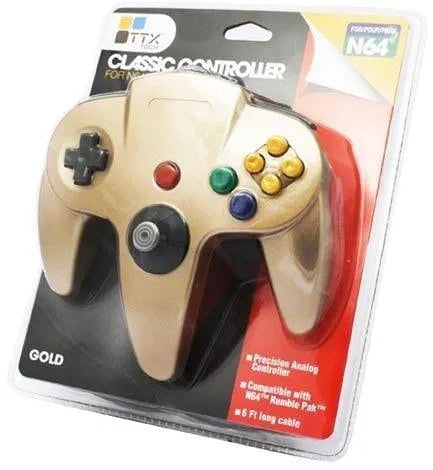 VR-4308 N64 Controller Replica Gold - VR Distribution - Titan Pop Culture