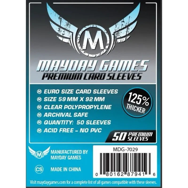 Mayday - Premium Euro Card Sleeve (125% thicker) (Pack of 50) - 59 MM X 92 MM