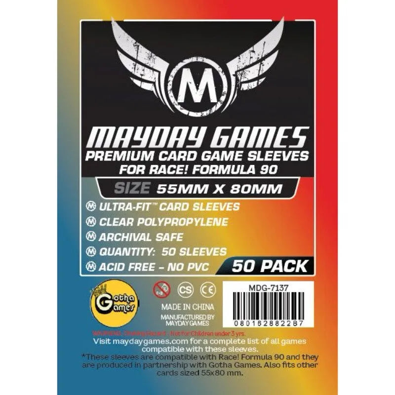 Mayday - Premium Race! Formula 90 Card Sleeves (Pack of 50) - 55 X 80 MM