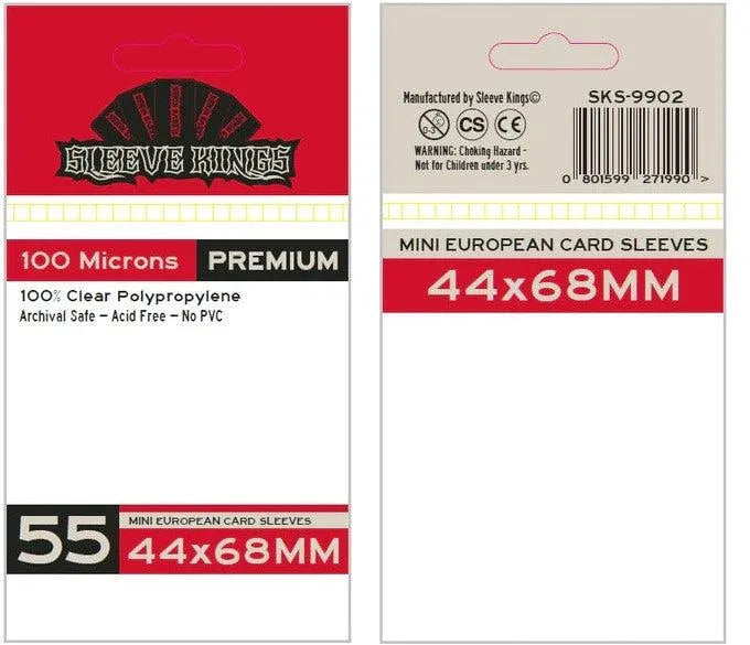VR-91412 Sleeve Kings Board Game Sleeves Mini European (44mm x 68mm) (55 Sleeves per Pack) - Sleeve Kings - Titan Pop Culture