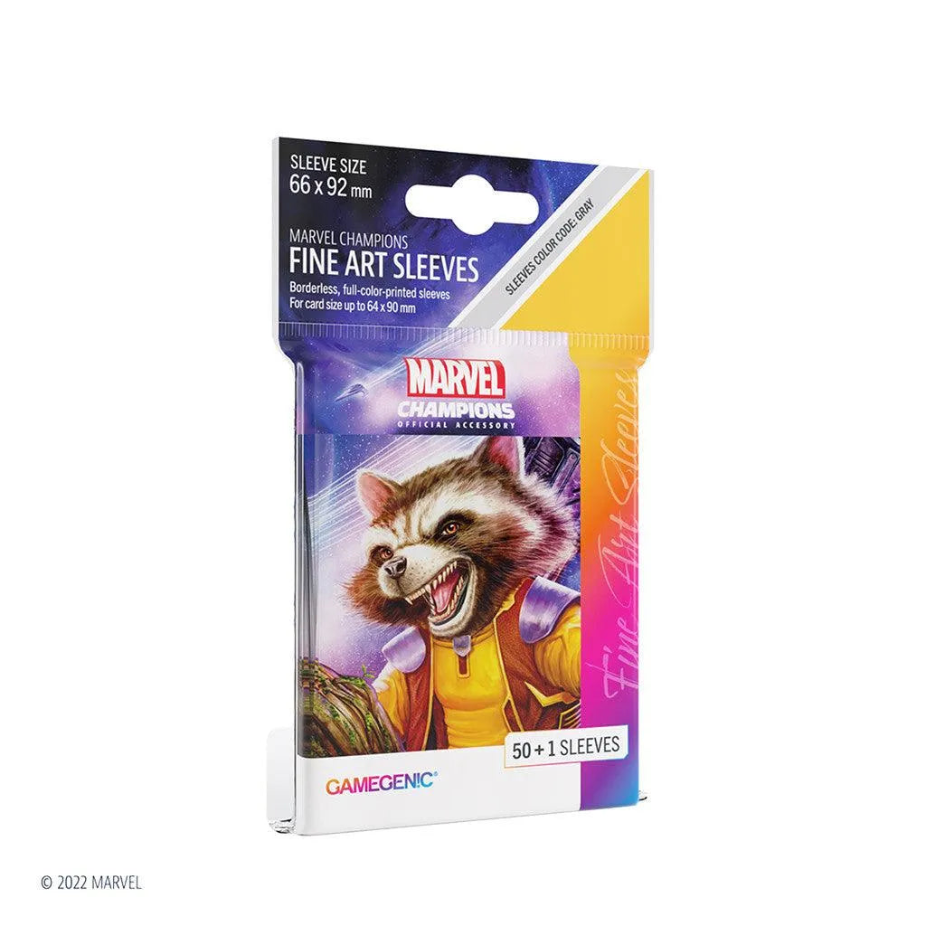 VR-99447 Gamegenic Marvel Champions FINE ART Sleeves Rocket Raccoon - Gamegenic - Titan Pop Culture