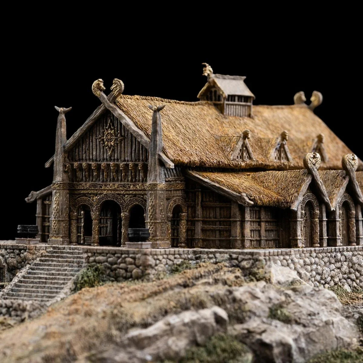 El Señor de los Anillos - Diorama del entorno del Salón Dorado de Edoras