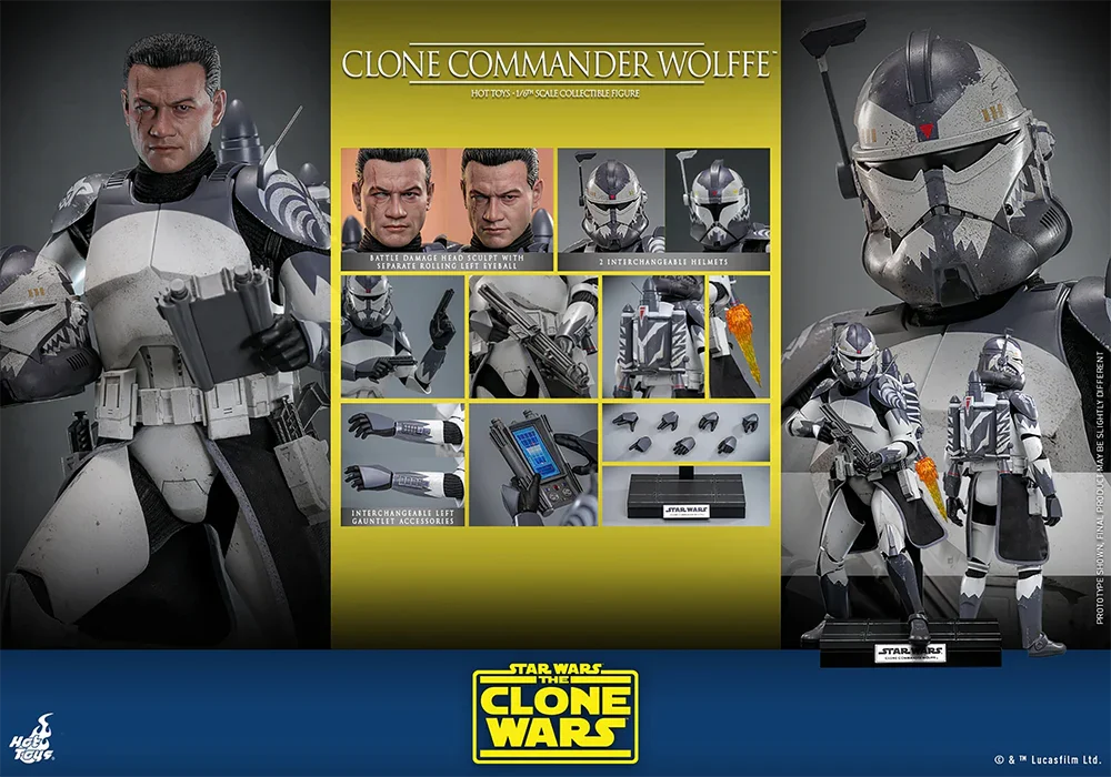 Star Wars - Figura de acción coleccionable del Comandante Clon Wolffe a escala 1:6