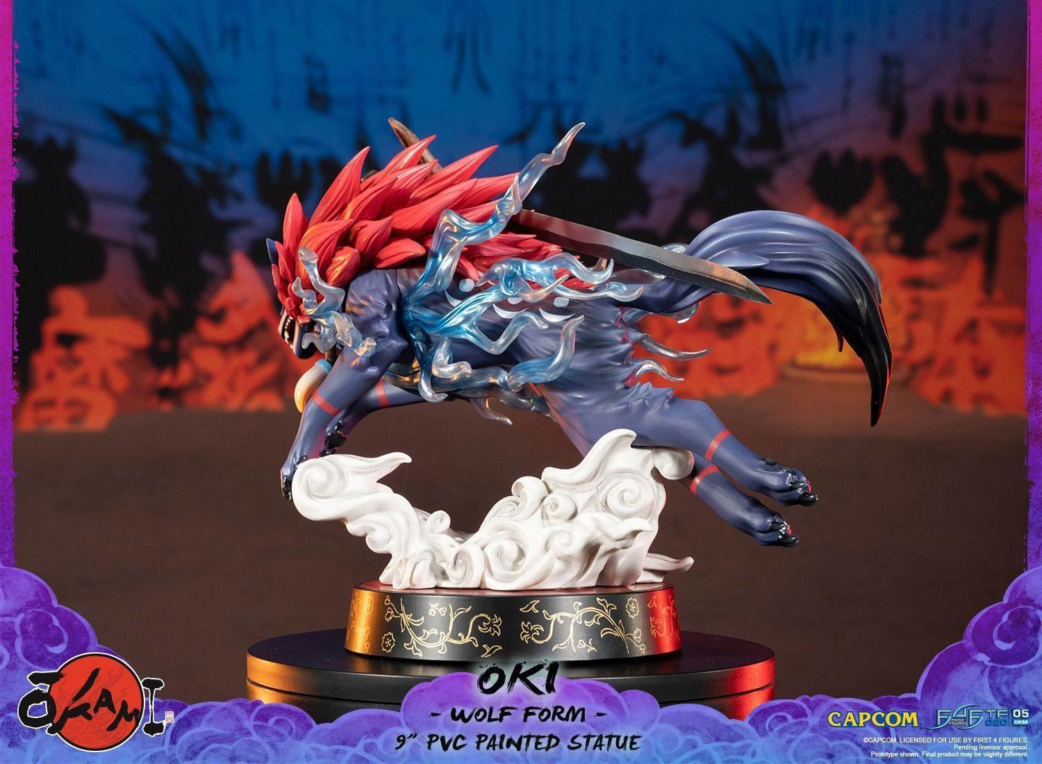 F4FOKAOWST Okami - Oki (Wolf Form) 9" PVC Statue - First 4 Figures - Titan Pop Culture