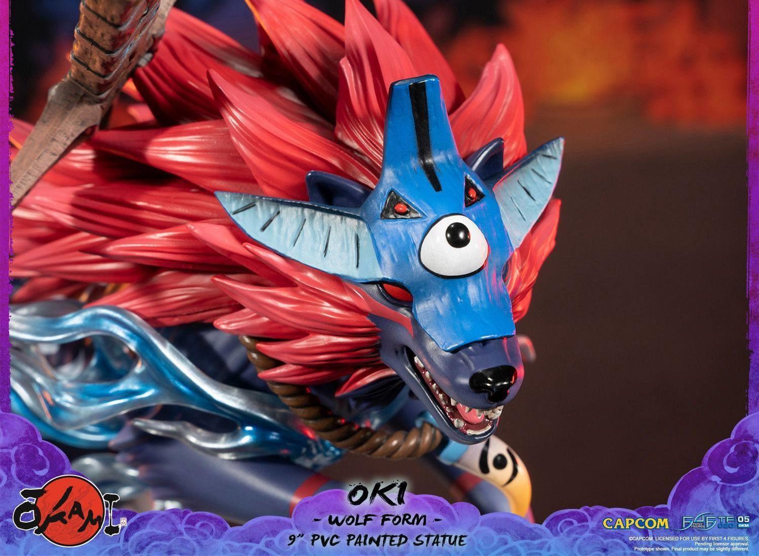 F4FOKAOWST Okami - Oki (Wolf Form) 9" PVC Statue - First 4 Figures - Titan Pop Culture