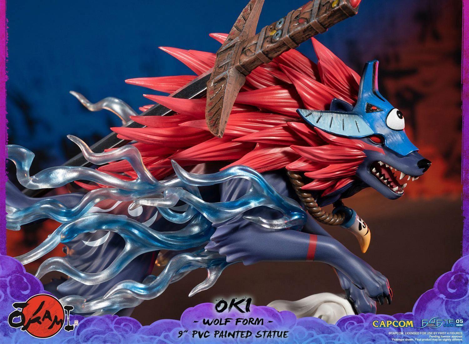 F4FOKAOWST Okami - Oki (Wolf Form) 9" PVC Statue - First 4 Figures - Titan Pop Culture