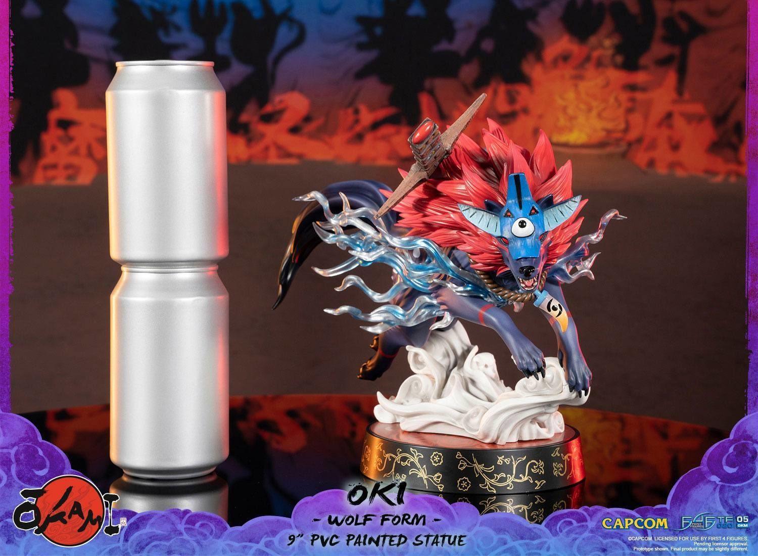 F4FOKAOWST Okami - Oki (Wolf Form) 9" PVC Statue - First 4 Figures - Titan Pop Culture
