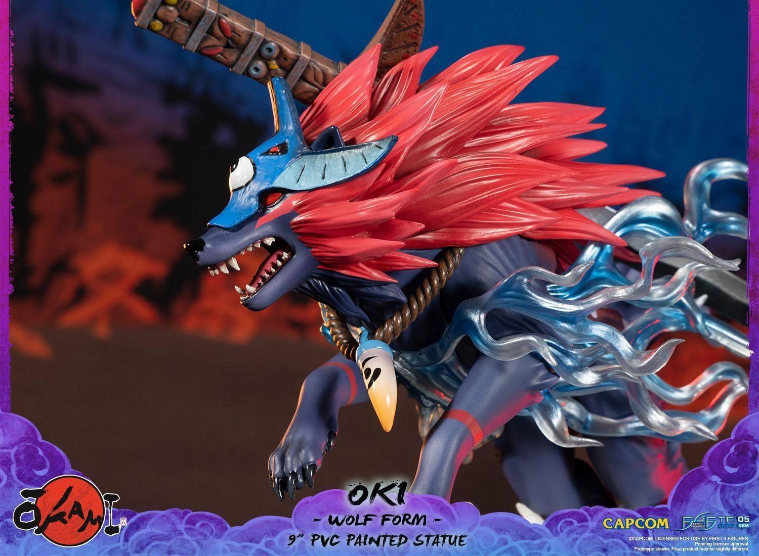 F4FOKAOWST Okami - Oki (Wolf Form) 9" PVC Statue - First 4 Figures - Titan Pop Culture