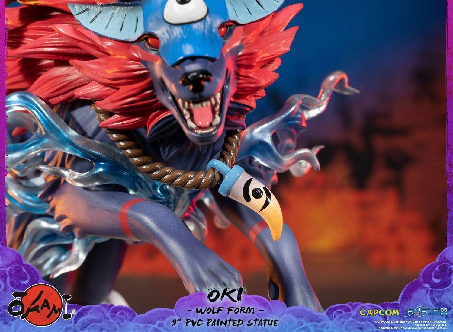 F4FOKAOWST Okami - Oki (Wolf Form) 9" PVC Statue - First 4 Figures - Titan Pop Culture